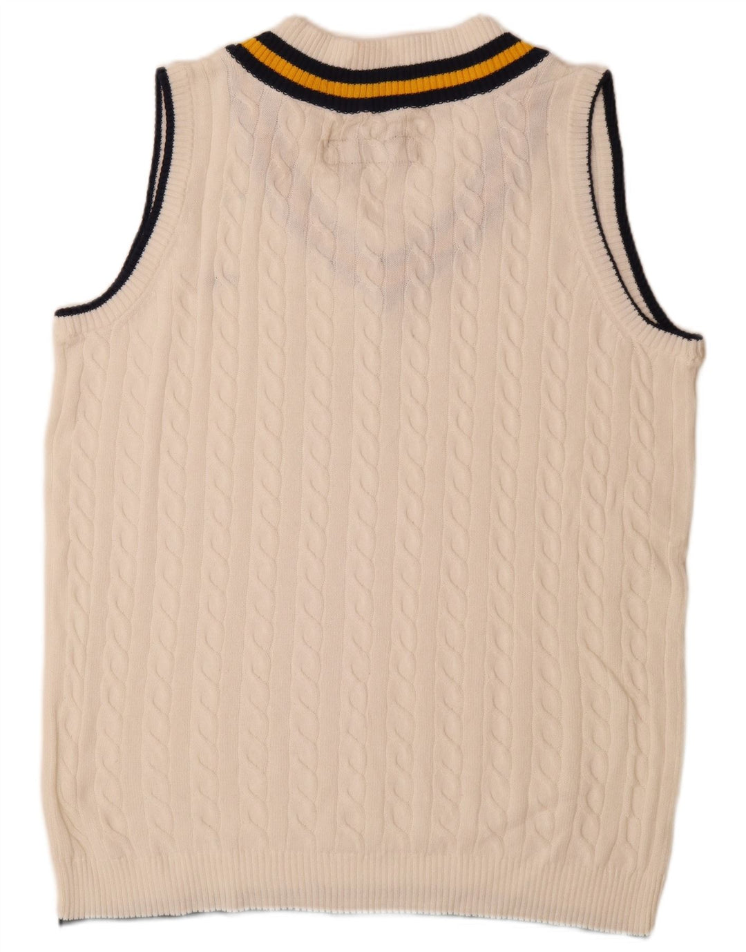 Vintage ανδρικό γιλέκο Tank Top Μεγάλο λευκό ριγέ βαμβακερό