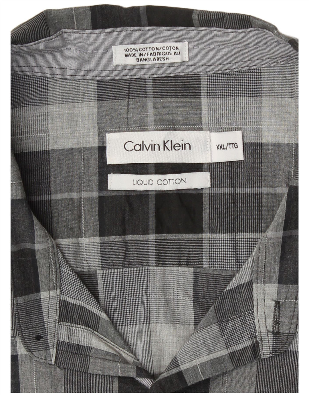 Ανδρικό πουκάμισο Calvin Klein 2XL γκρι βαμβακερό
