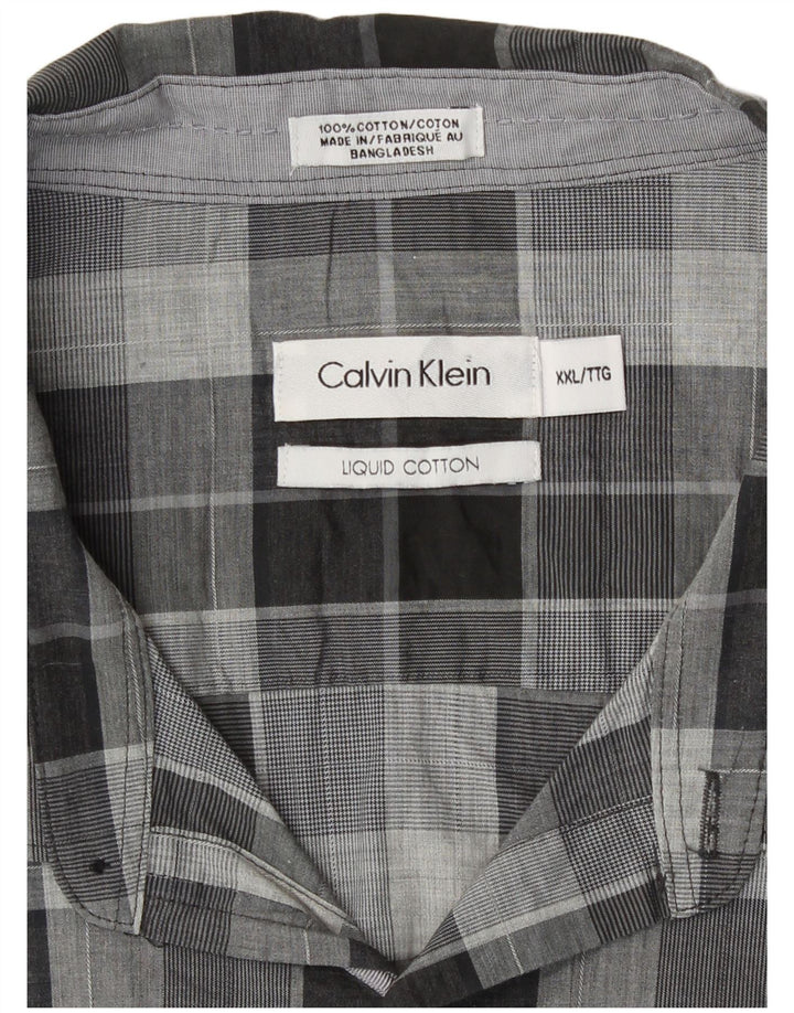 Ανδρικό πουκάμισο Calvin Klein 2XL γκρι βαμβακερό