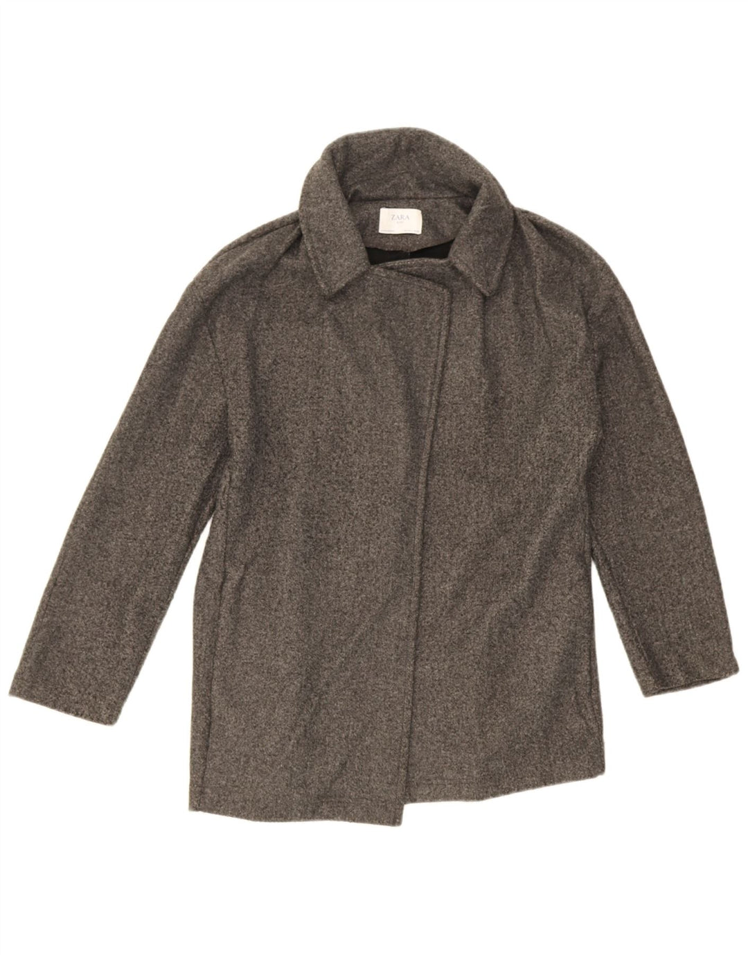 Zara Γυναικείο Πανωφόρι UK 10 Small Grey Polyester