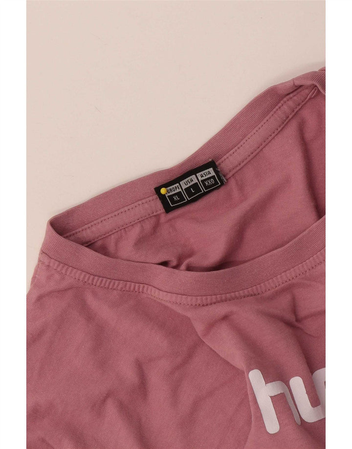 Ανδρικό γραφικό T-Shirt Hummel Top μεγάλο ροζ