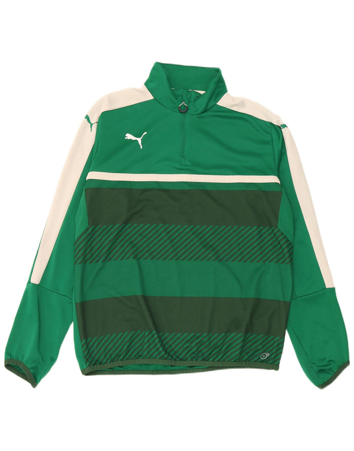 Puma Ανδρική φόρμα πουλόβερ με φερμουάρ Top XL Πράσινο Colourblock Πολυεστέρας