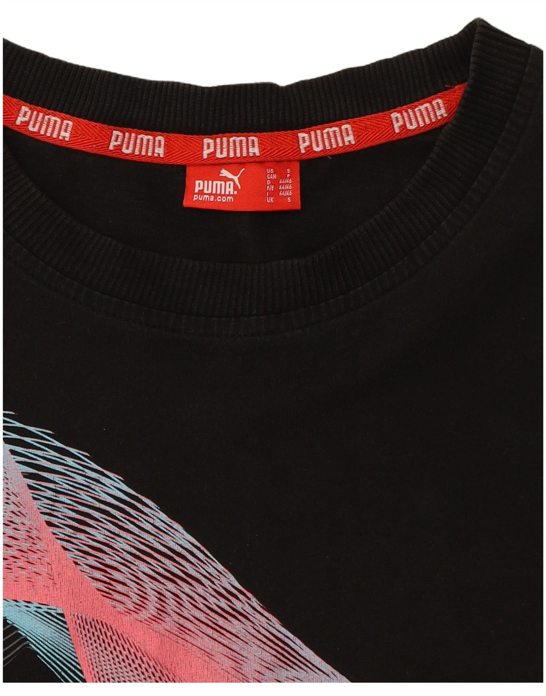 PUMA Mens Graphic T-Shirt Top Small Black