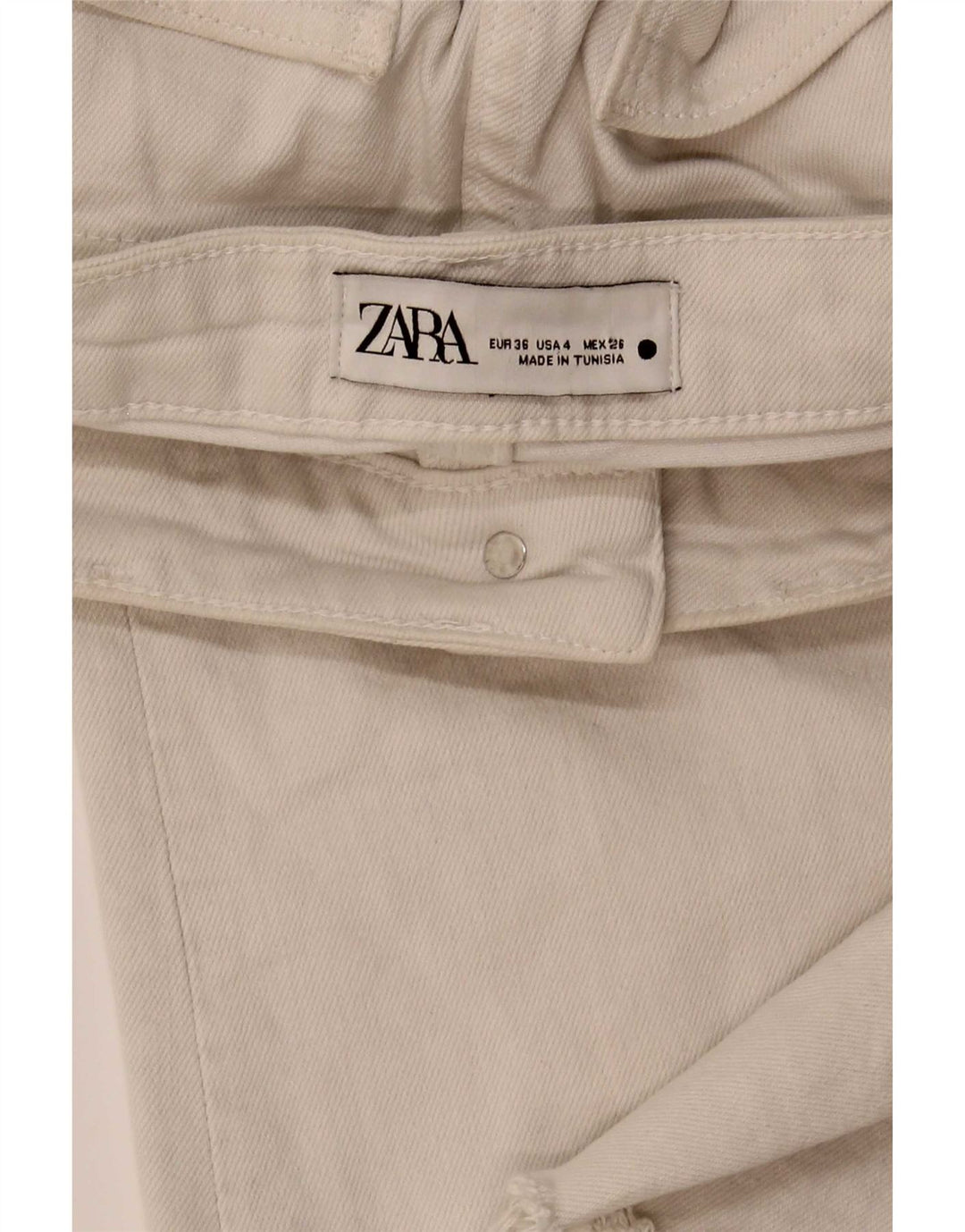 Zara Γυναικείο Τζιν μποτάκι EU 36 XS W26 L28 Off White