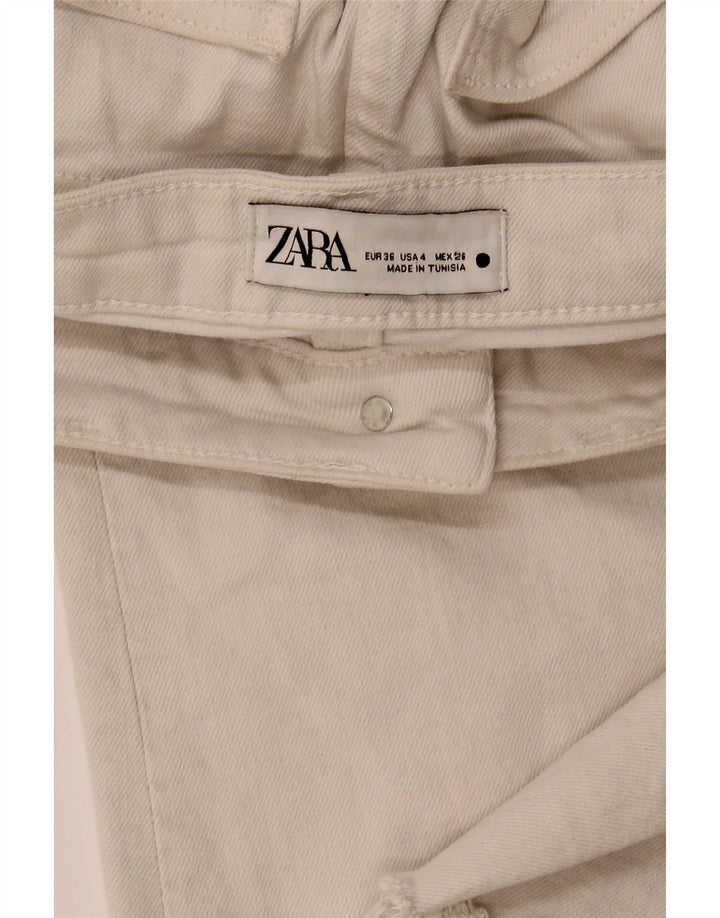 Zara Γυναικείο Τζιν μποτάκι EU 36 XS W26 L28 Off White