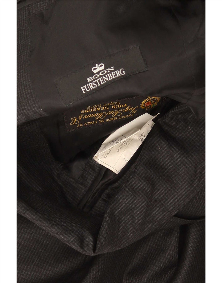 Loro Piana Ανδρικό σακάκι 2 κουμπιών σακάκι IT 48 Μεσαίο μαύρο παρθένο μαλλί