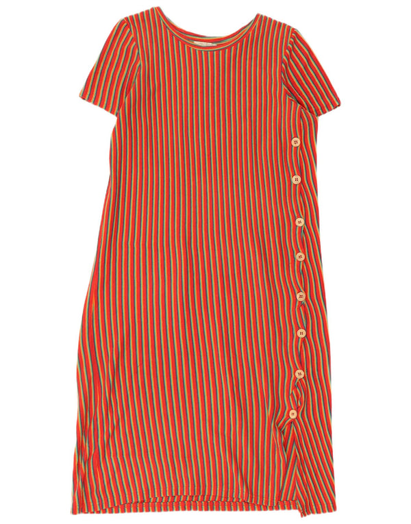 Zara Γυναικείο φόρεμα Trafaluc Shift UK 14 Βαμβακερό μεσαίο κόκκινο ριγέ