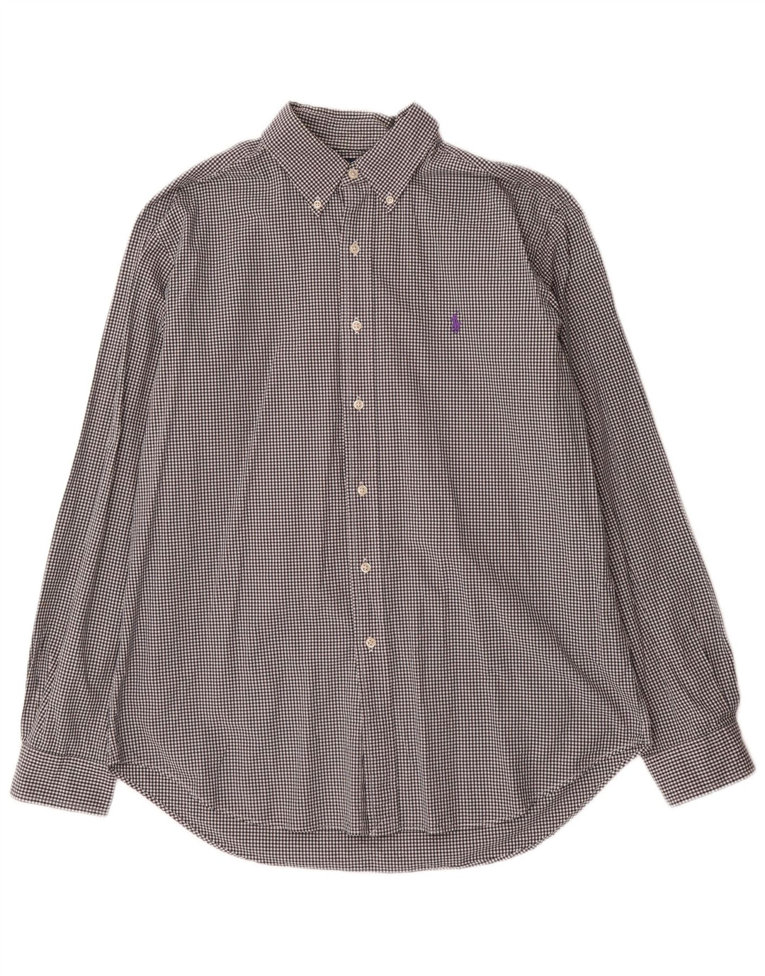 Ανδρικό πουκάμισο Ralph Lauren Classic Fit μεγάλο μαύρο βαμβακερό Gingham
