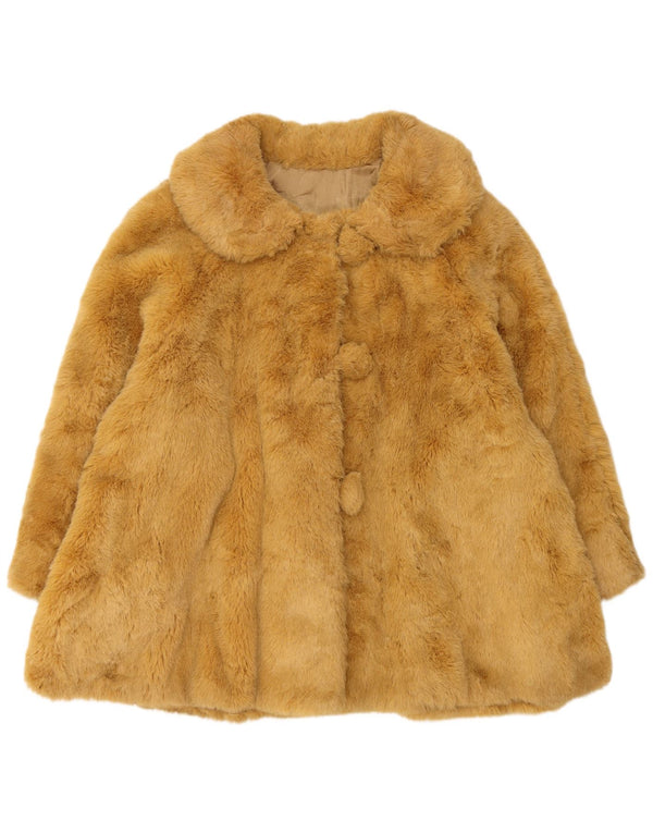 VINTAGE Γυναικείο Πανωφόρι από Faux Fur UK 22 3XL Beige