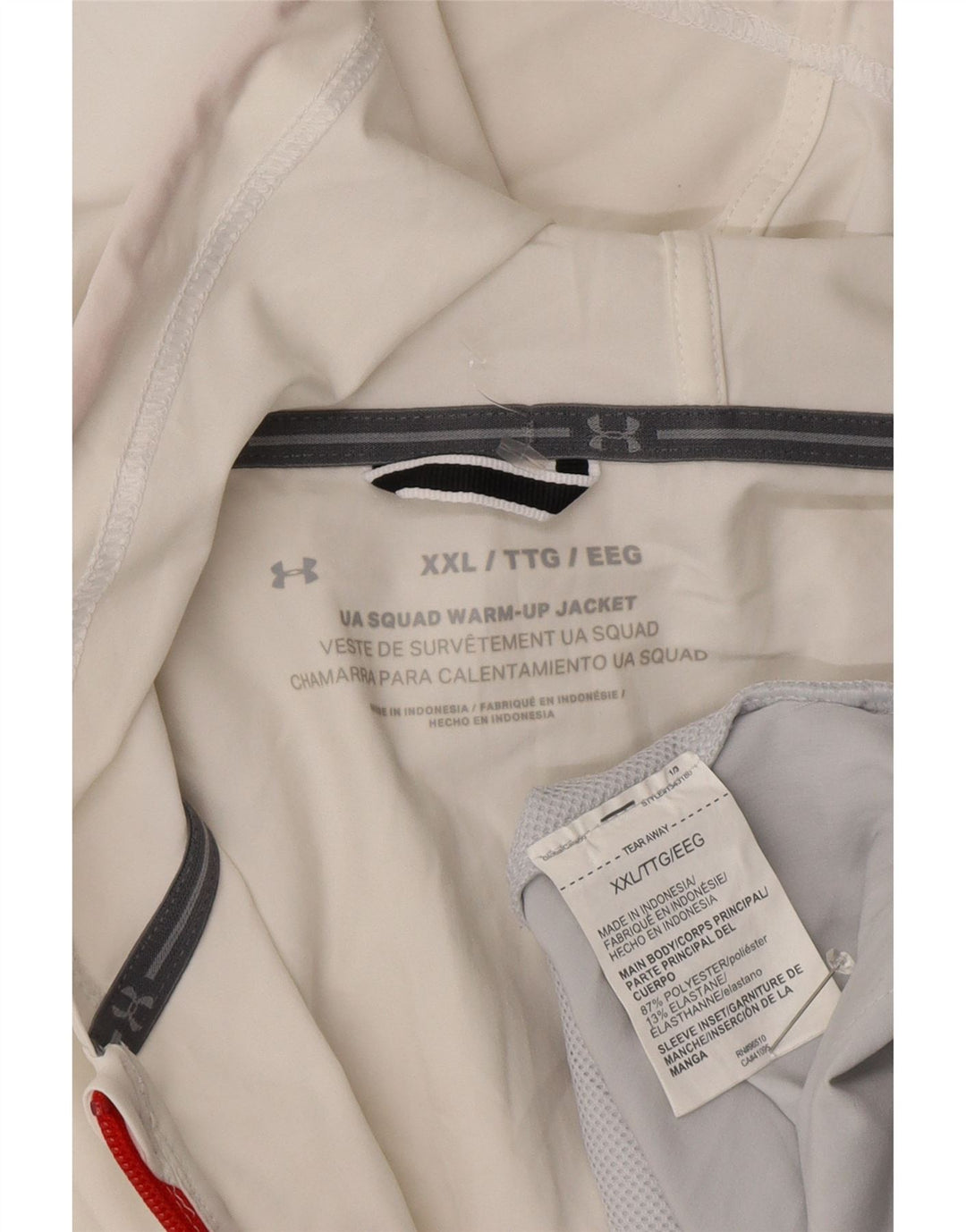 Under Armour Ανδρικό μπουφάν βροχής με κουκούλα UK 44 2XL Λευκό πολυεστέρας