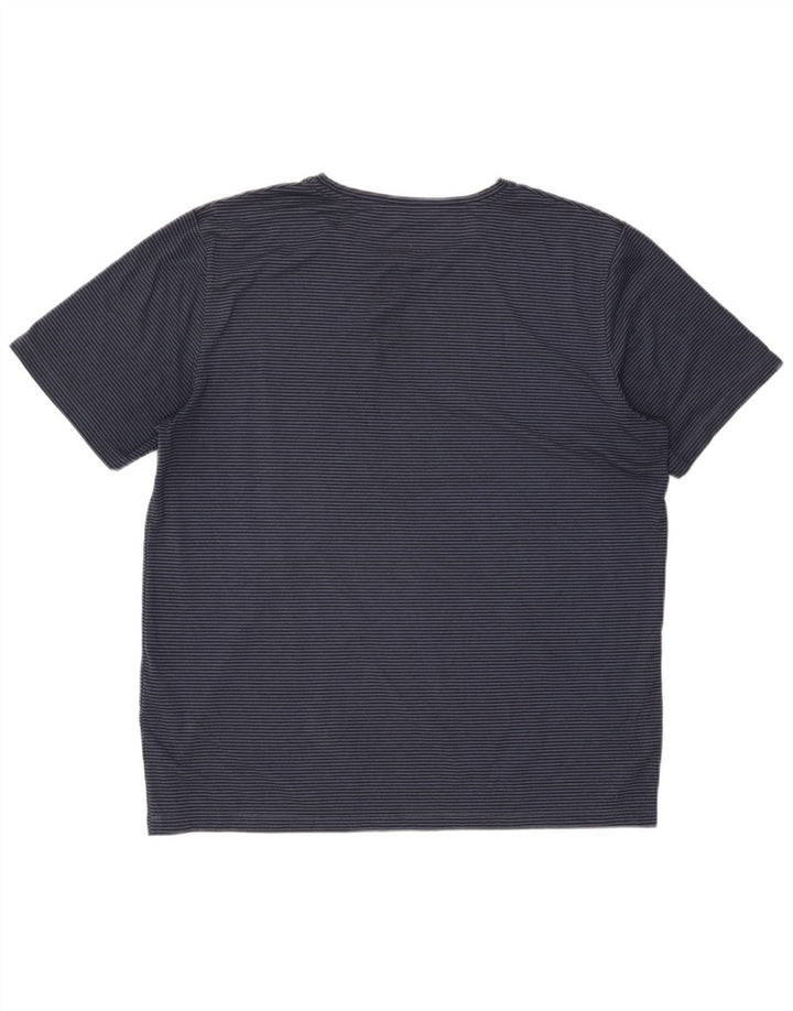 Rohan Ανδρικό T-Shirt Top Large Navy Blue ριγέ πολυεστέρας