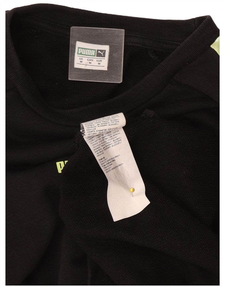 Puma Γυναικείο Φούτερ Jumper UK 14 Medium Black Colourblock Βαμβακερό