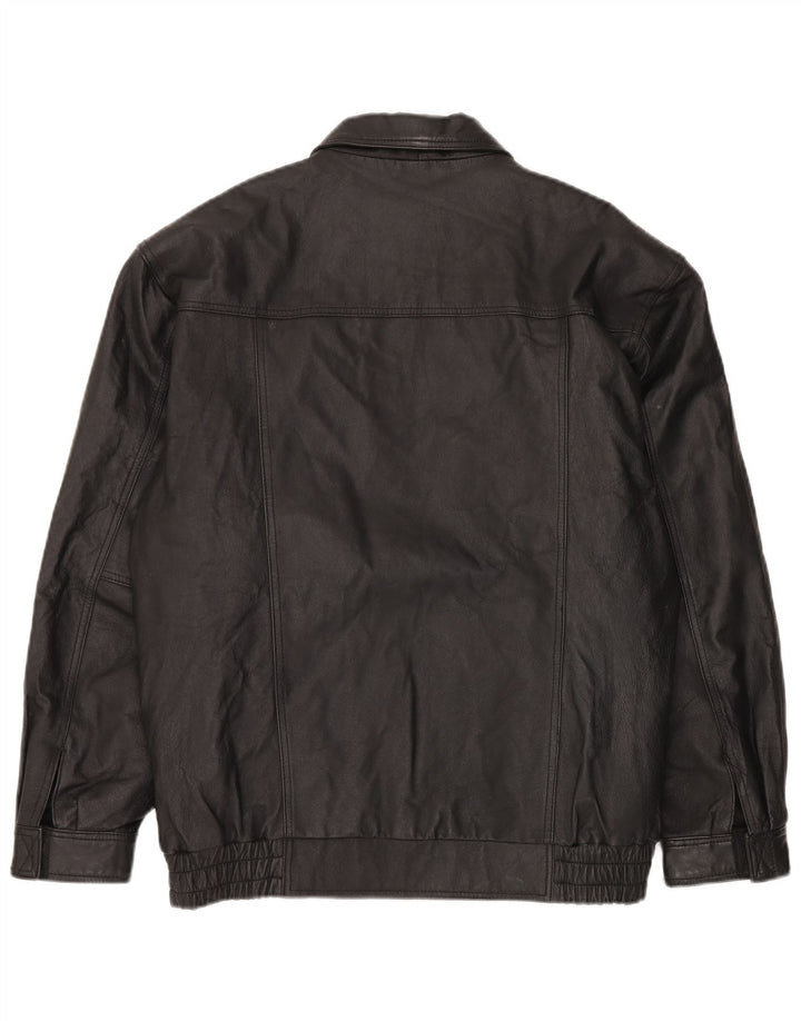 Vintage Ανδρικό Δερμάτινο Μπουφάν UK 38 Medium Black Leather
