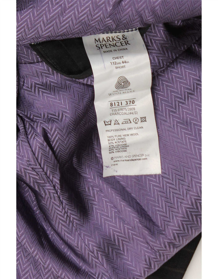 Marks & Spencer Ανδρικό μπουφάν σακάκι με 2 κουμπιά UK 44 XL μαλλί με γκρι ρίγες