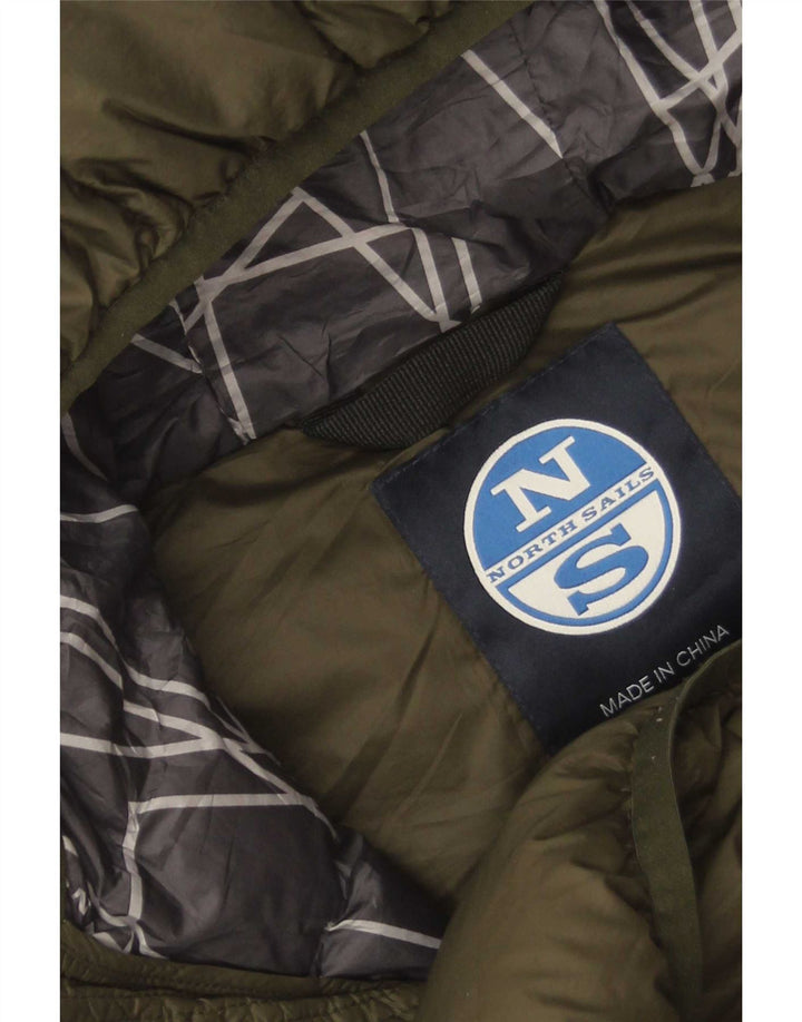 North Sails Ανδρικό μπουφάν με κουκούλα UK 40 Large Khaki Polyamide