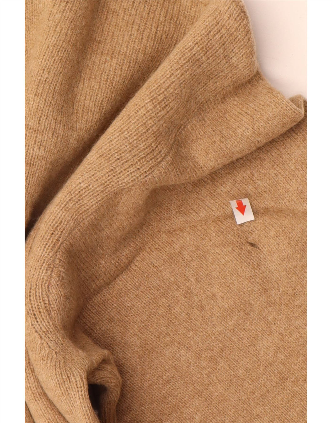 Vintage Ανδρικό πουλόβερ με V λαιμόκοψη IT 48 Μεσαίο μπεζ μαλλί