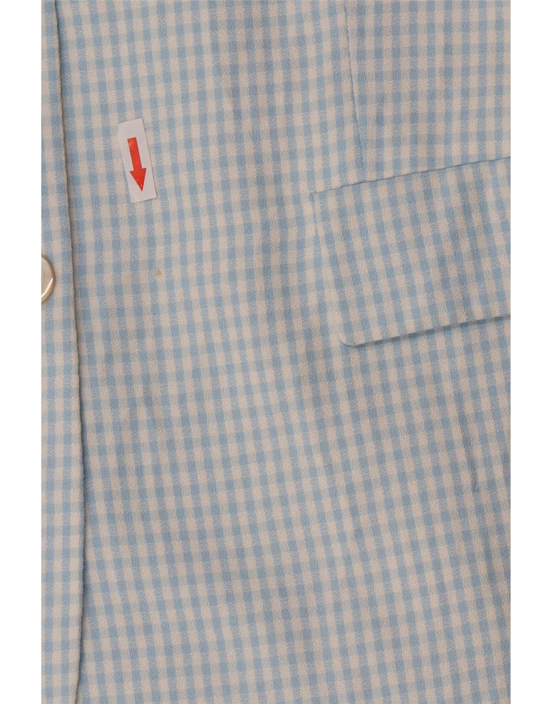 Vintage γυναικείο σετ 3 κουμπιών 2 τεμαχίων IT 46 Μεγάλη μπλε βισκόζη Gingham