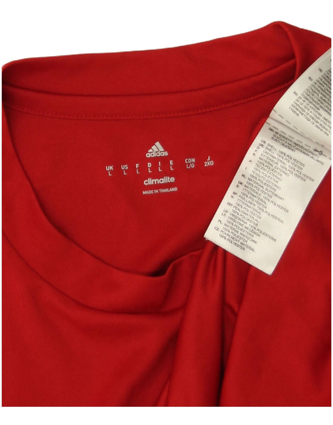 Ανδρικό T-Shirt Adidas Climalite Top Large Red Polyester