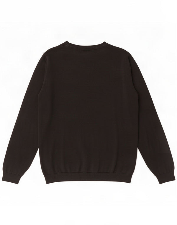 Marks & Spencer Boys V-Neck Jumper πουλόβερ 15-16 ετών XL Μαύρο βαμβακερό