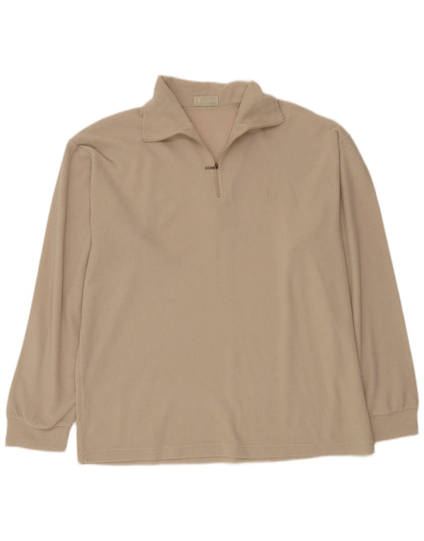 SERGIO TACCHINI Ανδρικό φερμουάρ Fleece Jumper 2XL Μπεζ πολυεστέρας