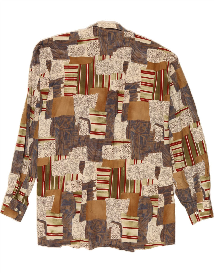 ANGELO LITRICO Mens Shirt 3XL Multicoloured Patchwork Viscose Vintage Angelo Litrico and Second-Hand Angelo Litrico from Messina Hembry 