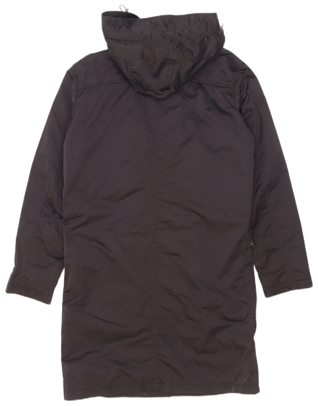 Zara Ανδρικό παλτό με κουκούλα με επένδυση UK 38 Medium Navy Blue Polyester