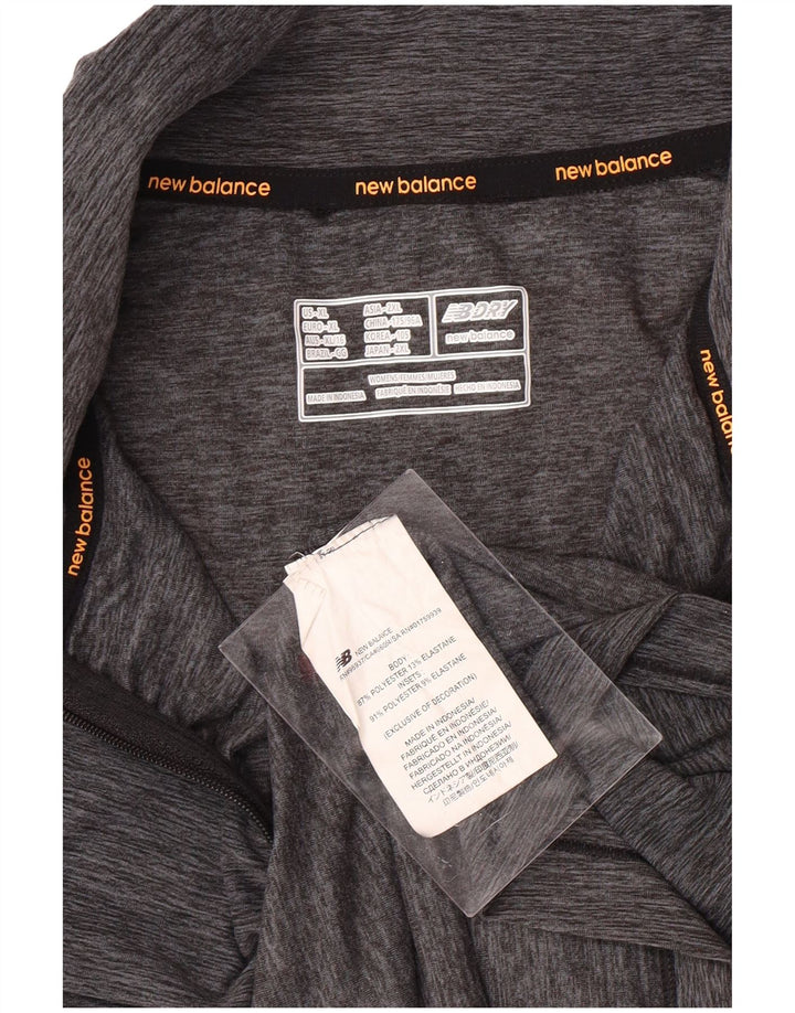 NEW BALANCE Γυναικεία φόρμα πουλόβερ με φερμουάρ Top UK 18 XL με γκρι φλύκταινες