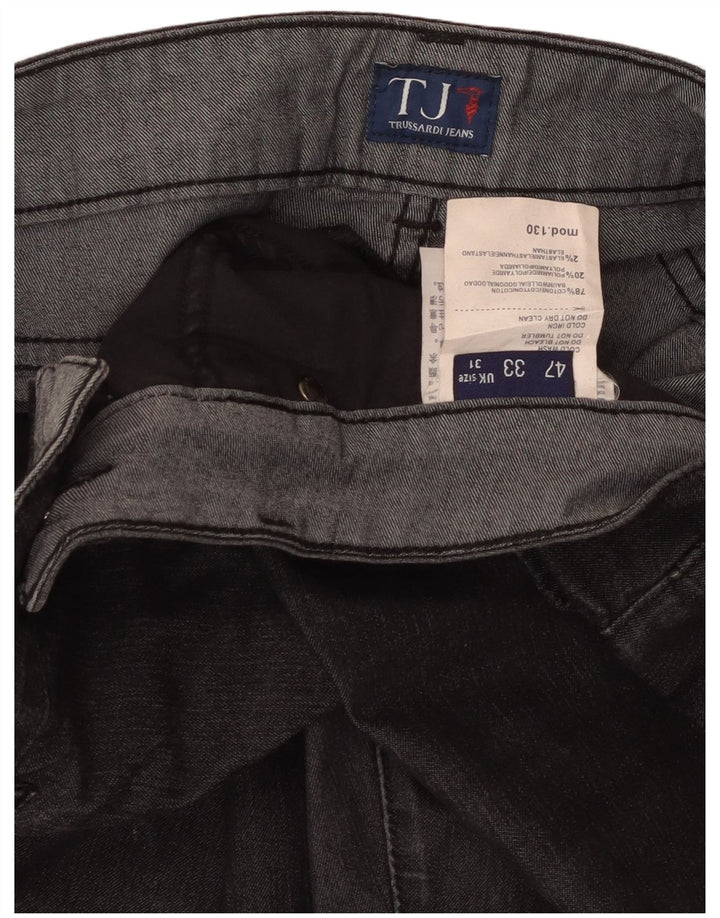 Γυναικείο τζιν Trussardi ίσιο W31 L26 μαύρο βαμβακερό