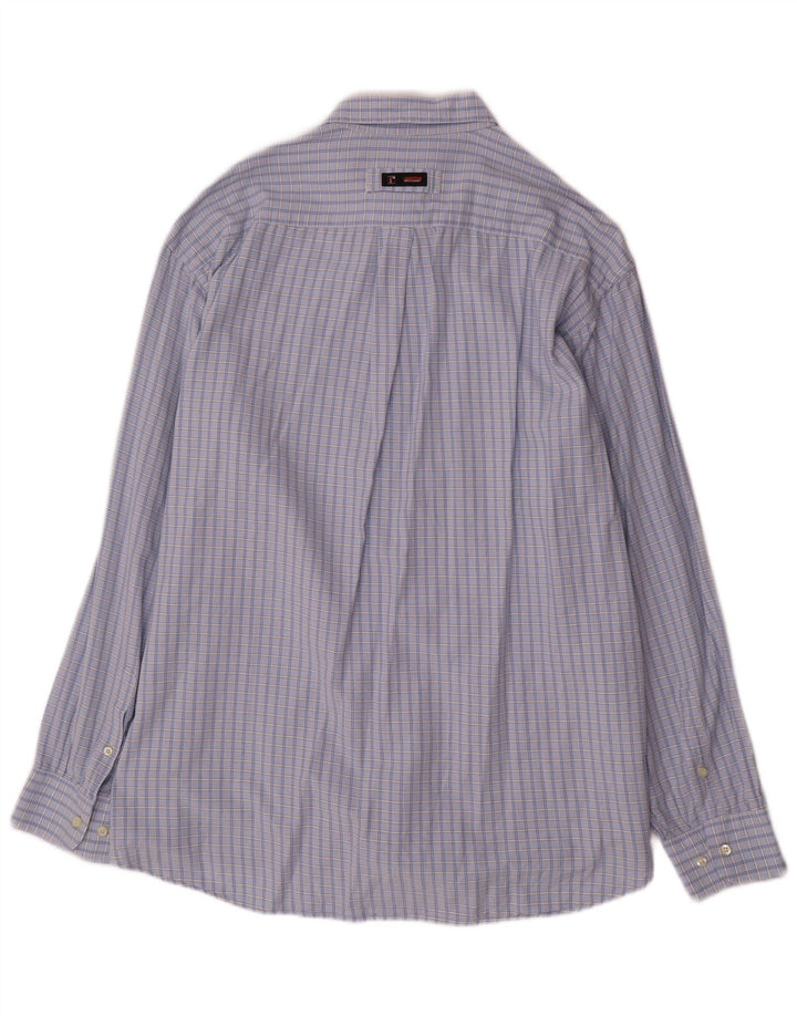 Vintage Ανδρικό πουκάμισο 2XL Blue Check Cotton