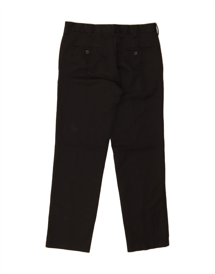 IZOD Mens Straight Chino Trousers W30 L30 Black Polyester Vintage Izod and Second-Hand Izod from Messina Hembry 