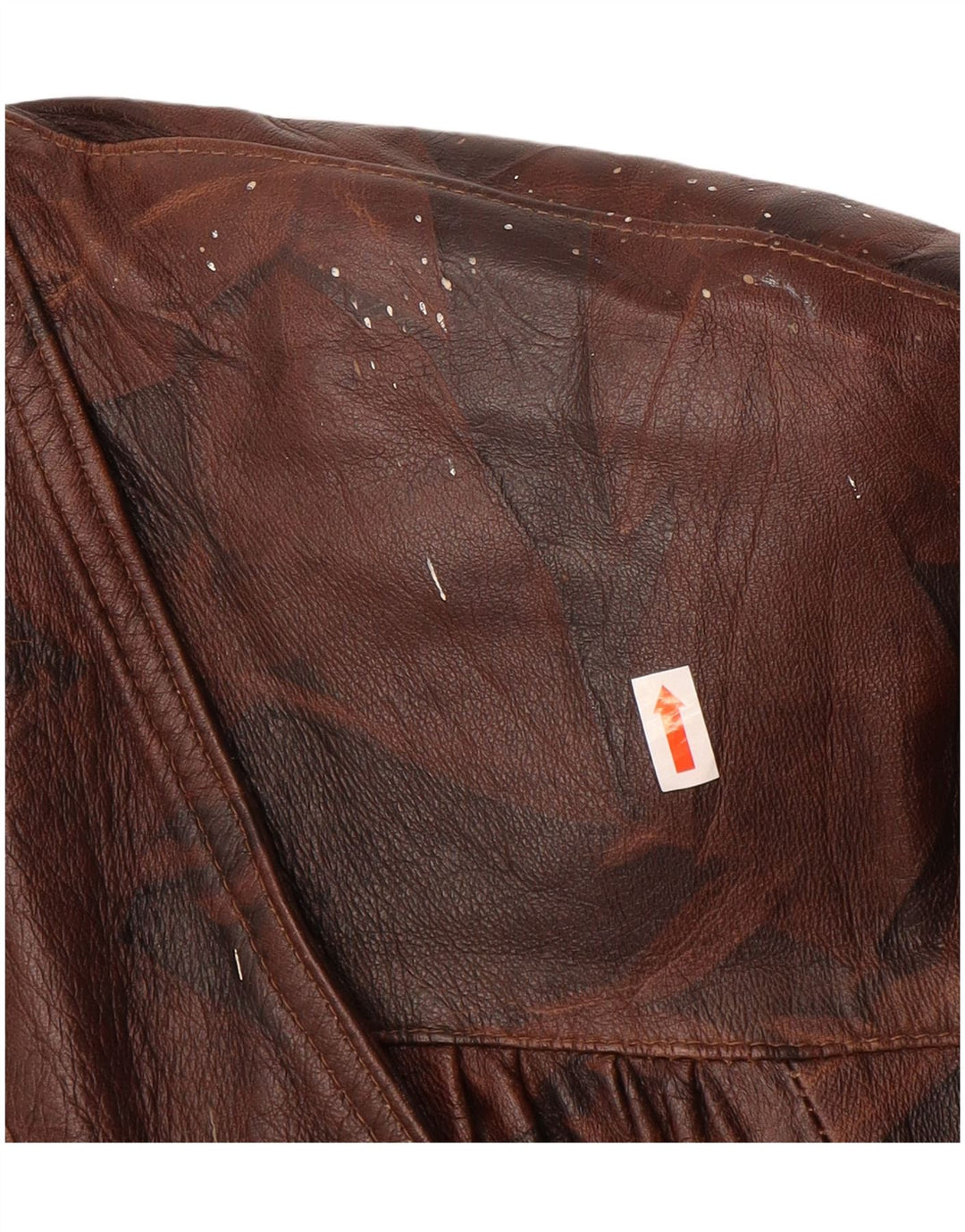 WALLACE SACKS Womens Oversized Coat UK 10 Small Brown Patchwork Leather