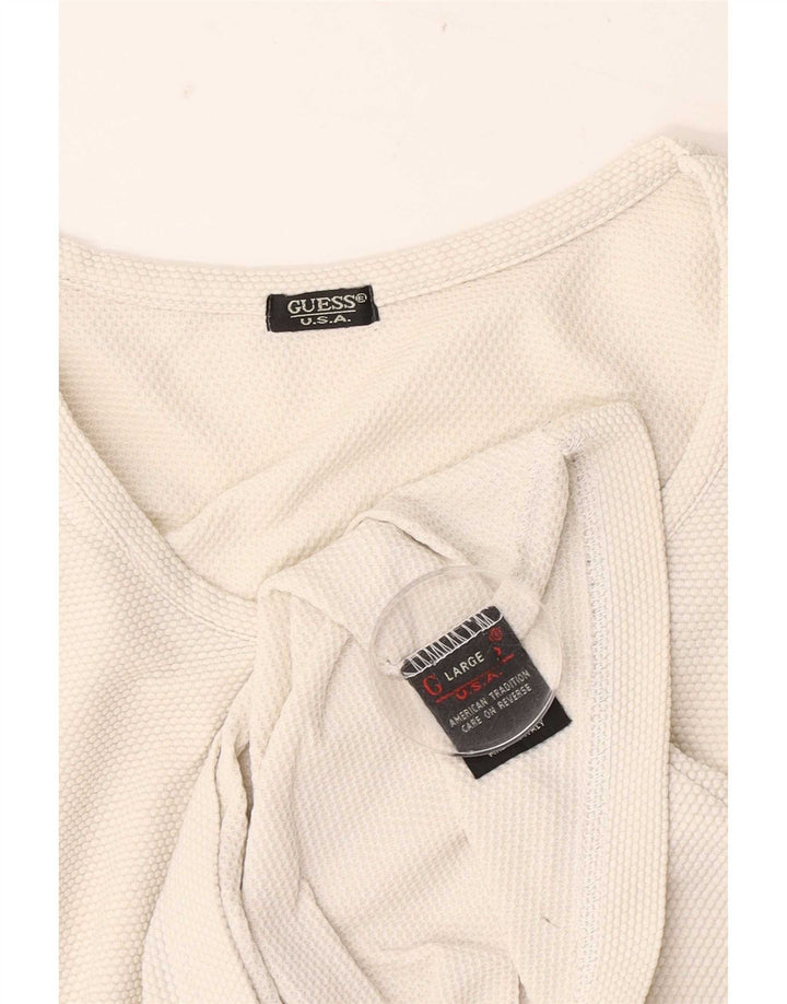Guess Γυναικείο τοπ μακρυμάνικο UK 14 Large White