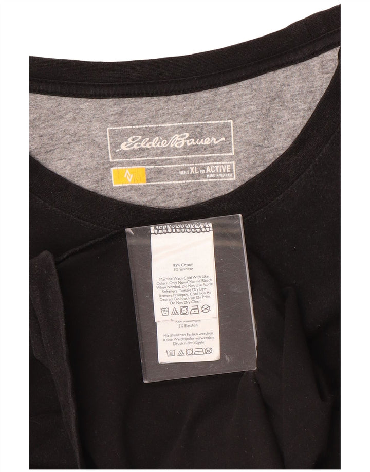 Eddie Bauer Ανδρικό T-Shirt Active Top XL Μαύρο βαμβακερό