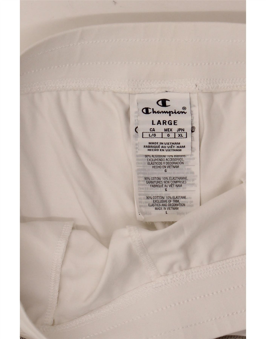 CHAMPION Γυναικείο γραφικό αθλητικό σορτς UK 16 μεγάλο λευκό βαμβακερό
