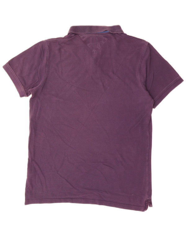Tommy Hilfiger Ανδρικό πουκάμισο Polo Slim Fit μεγάλο μωβ βαμβακερό
