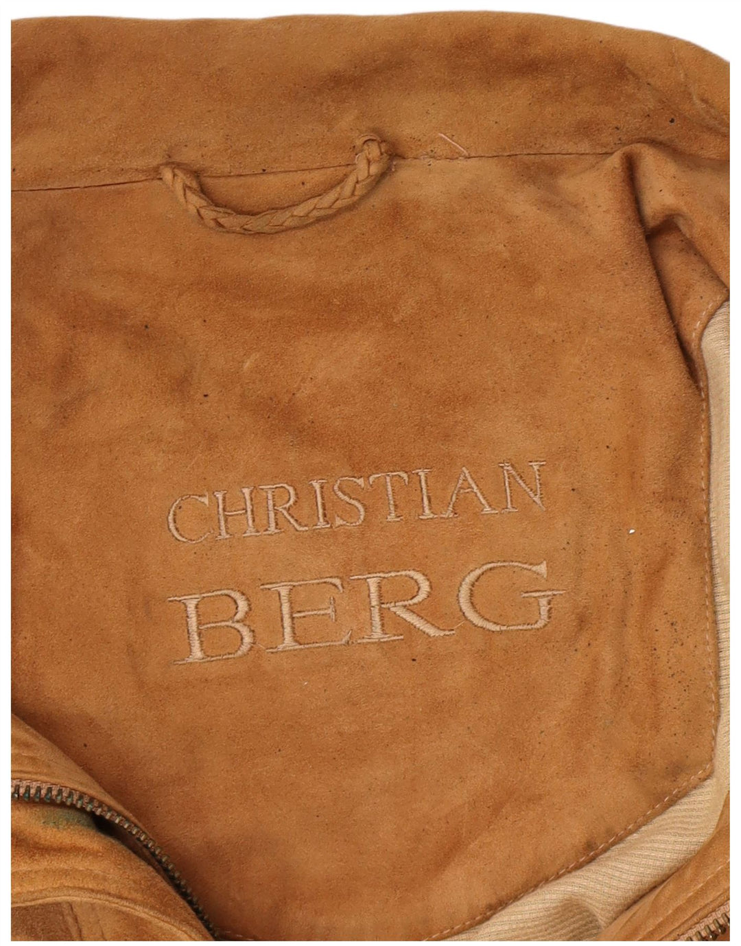 Christian Berg Ανδρικό Suede Bomber Jacket IT 56 3XL Καφέ Δερμάτινο