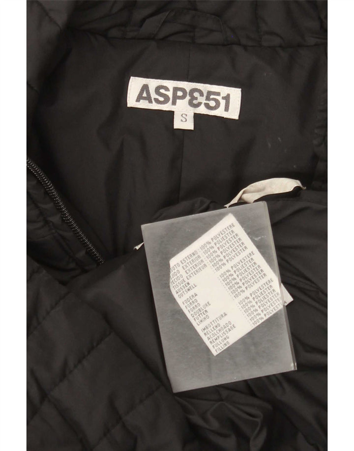 Vintage γυναικείο παλτό UK 10 Small Black Polyester