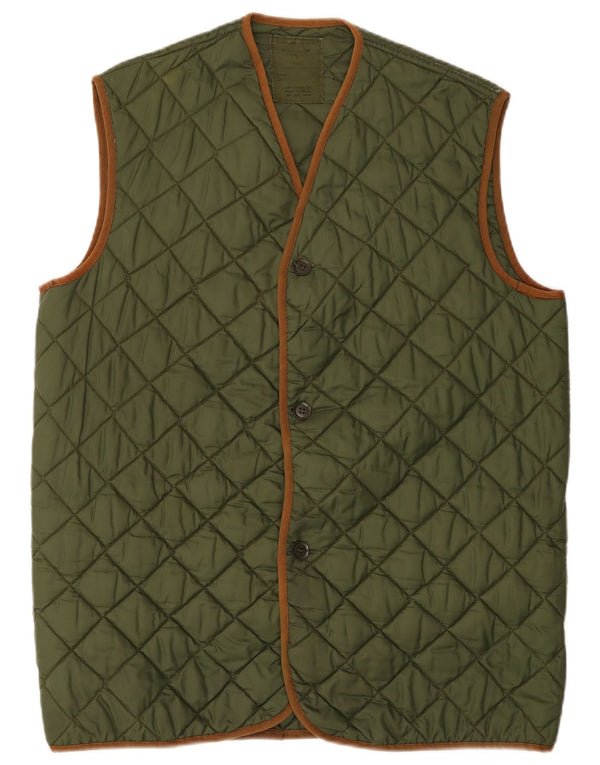 Vintage Ανδρικά Καπιτονέ Gilet UK 40 Large Green