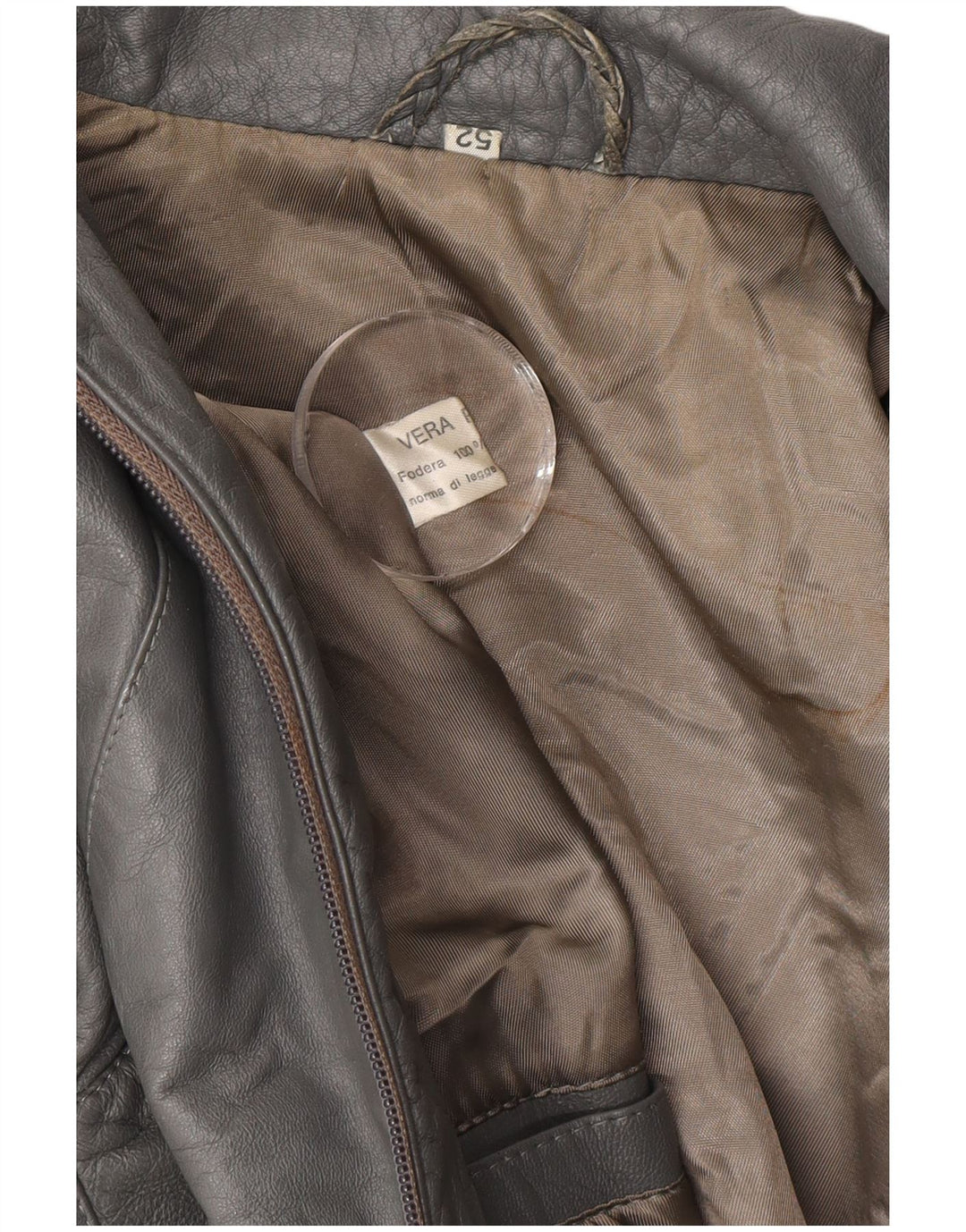 Vintage Ανδρικό Δερμάτινο Μπουφάν IT 52 XL Γκρι Δερμάτινο