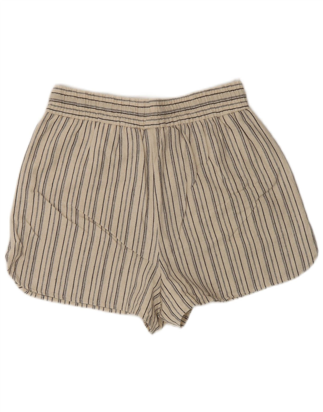 Zara Γυναικείο Σορτς Chino Μεσαίο W28 Μπεζ ριγέ βαμβακερό