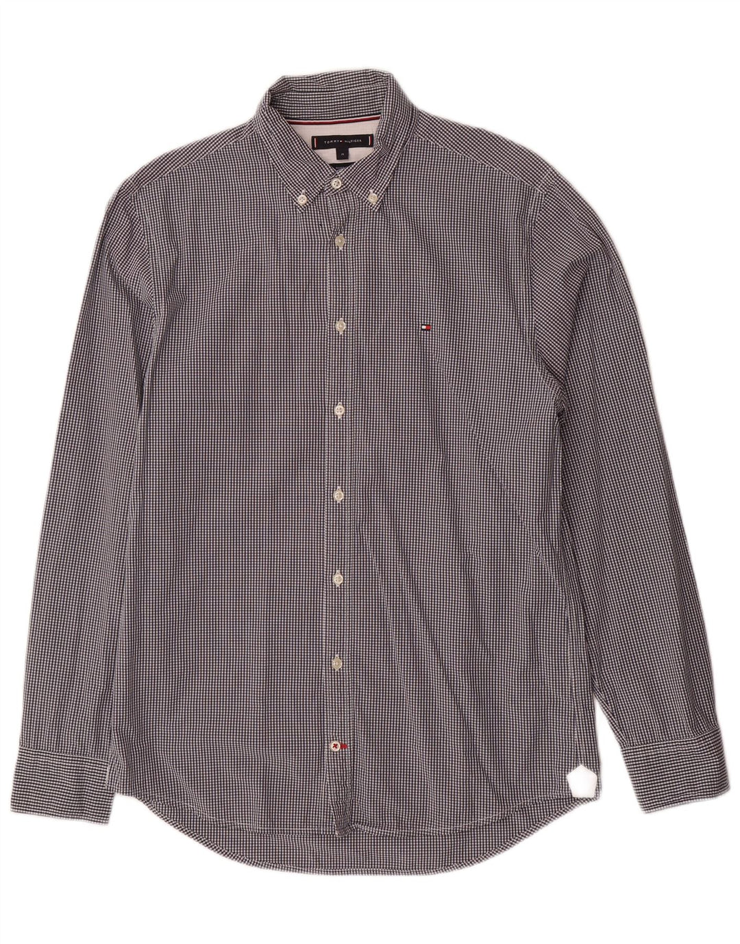 Ανδρικό πουκάμισο Tommy Hilfiger με κανονική εφαρμογή, μεσαίο μαύρο Gingham