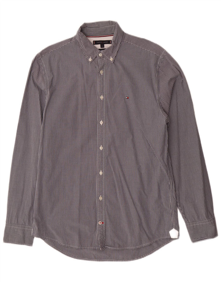 Ανδρικό πουκάμισο Tommy Hilfiger με κανονική εφαρμογή, μεσαίο μαύρο Gingham