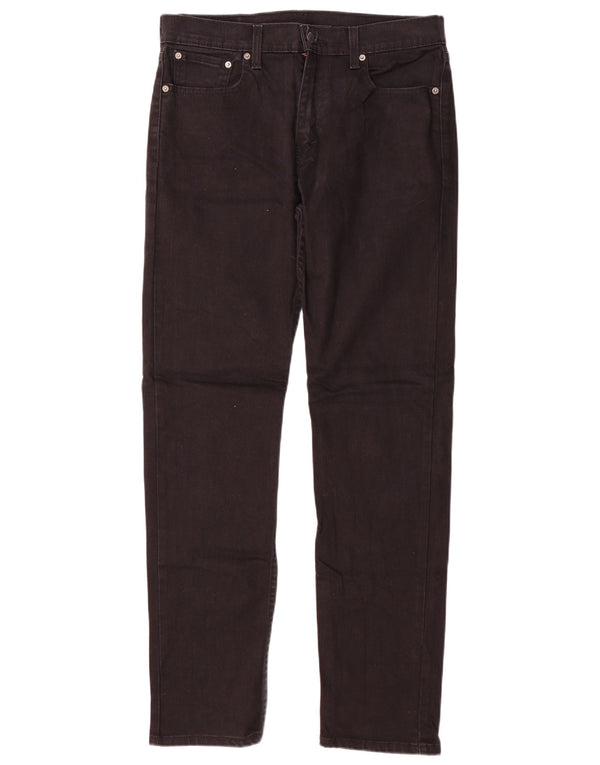 Levi's Mens 502 Tapered Jeans W33 L34 Μαύρο βαμβακερό