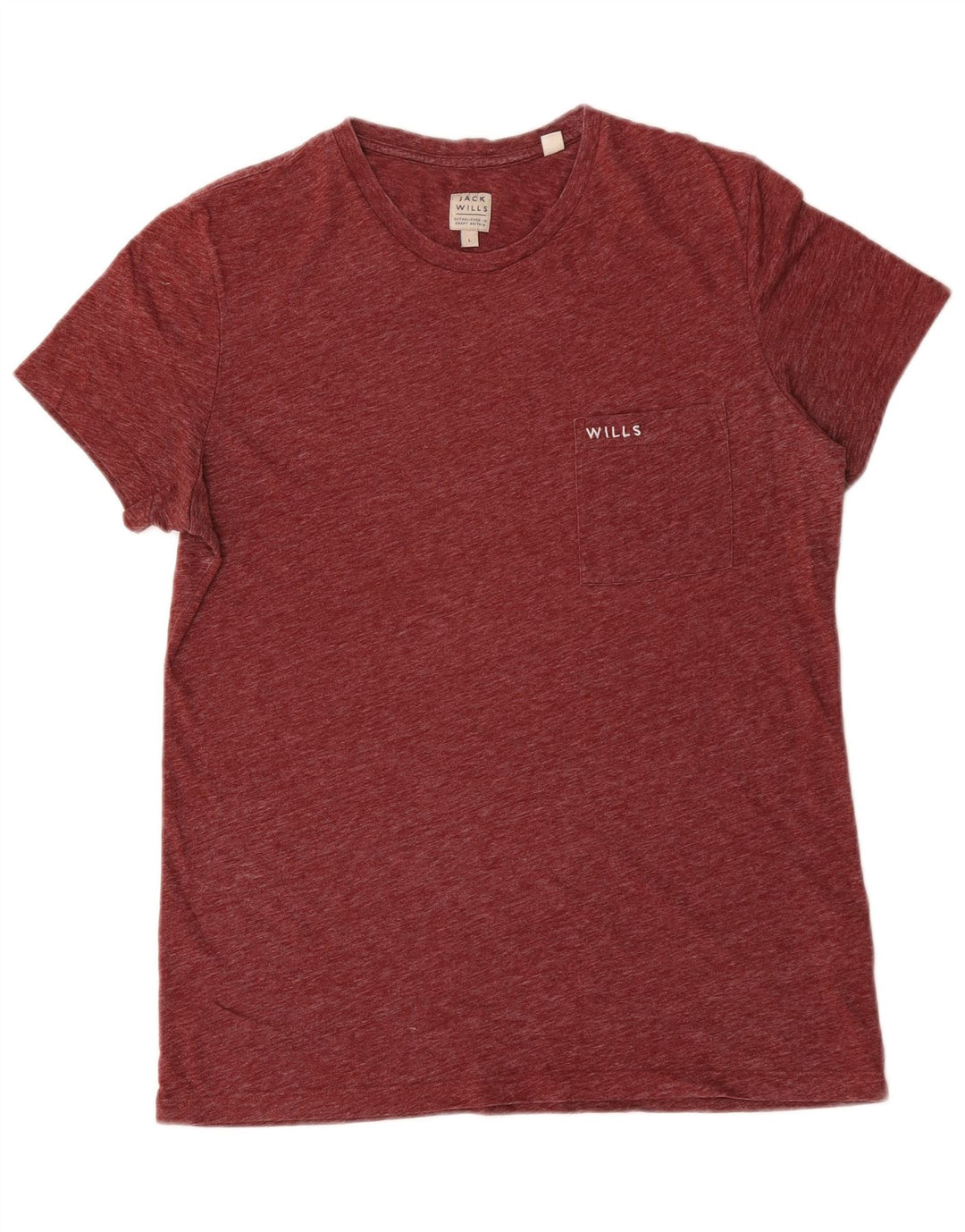 Ανδρικό μπλουζάκι Jack Wills Top Large Βουργουνδίας με φλύκταινες πολυεστέρας