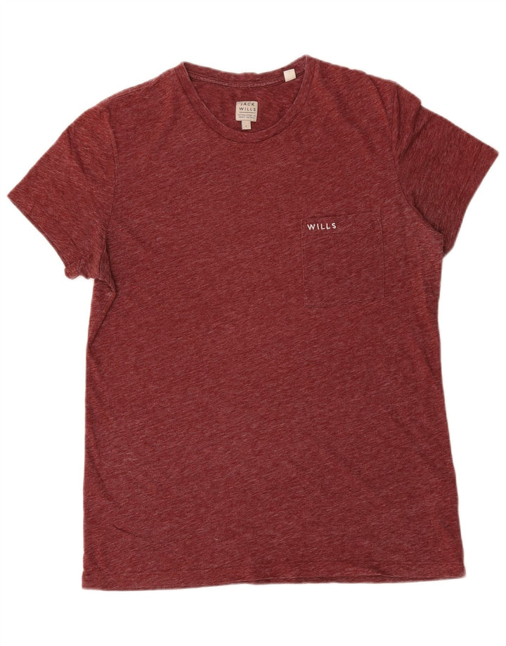 Ανδρικό μπλουζάκι Jack Wills Top Large Βουργουνδίας με φλύκταινες πολυεστέρας