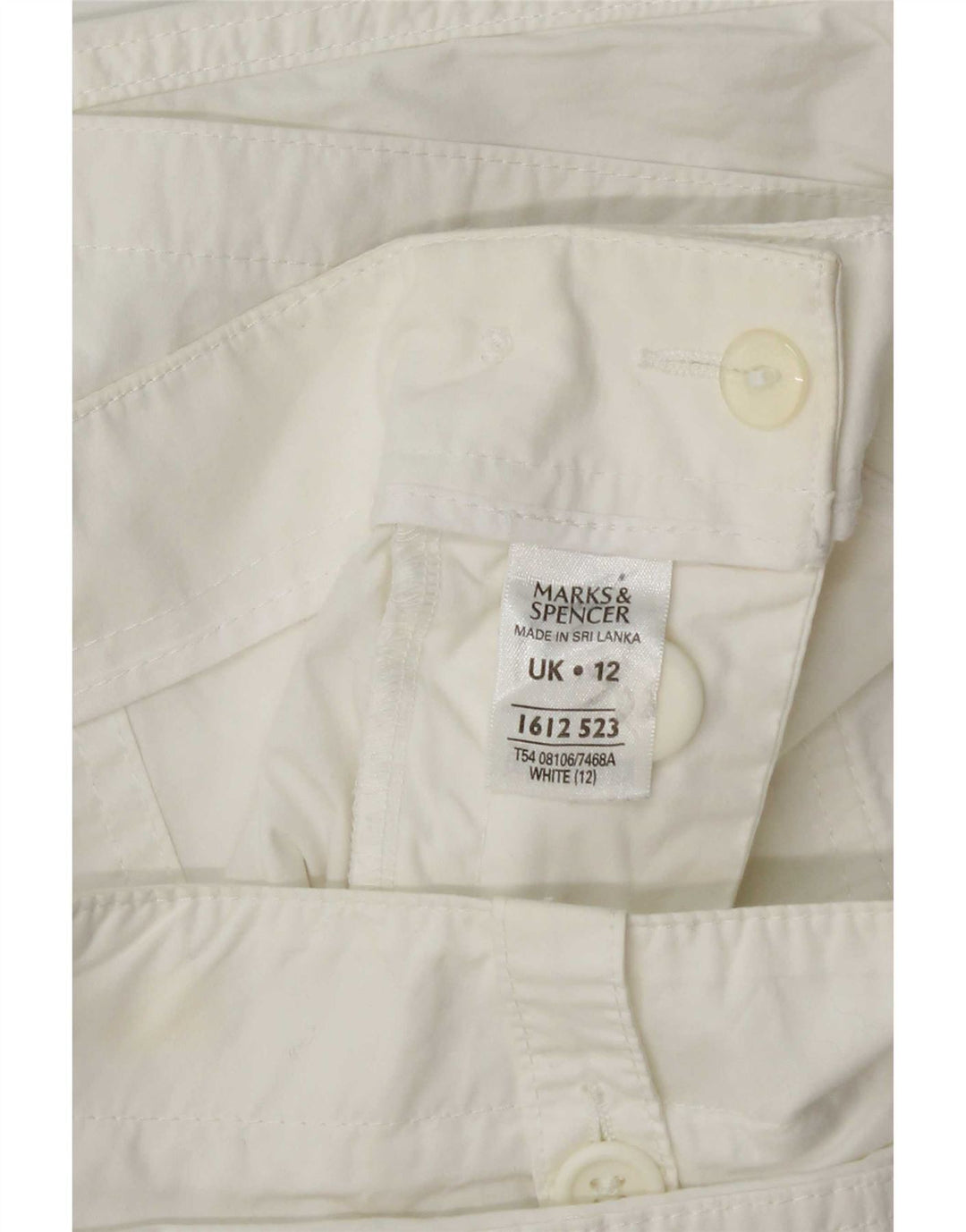 Marks & Spencer Γυναικείο Σορτς Cargo UK 12 Medium W32 Λευκό βαμβακερό
