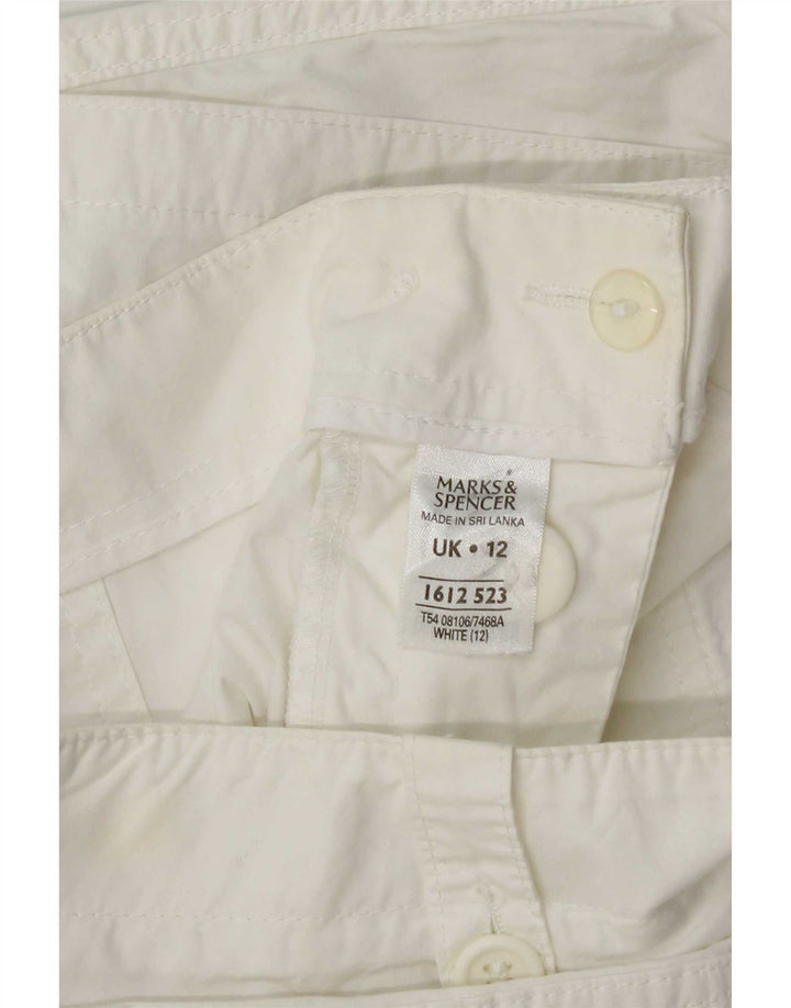 Marks & Spencer Γυναικείο Σορτς Cargo UK 12 Medium W32 Λευκό βαμβακερό