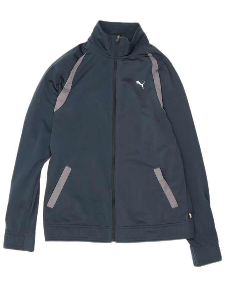 Puma Γυναικεία αθλητική φόρμα Top Jacket UK 10 Small Blue Colourblock Polyester