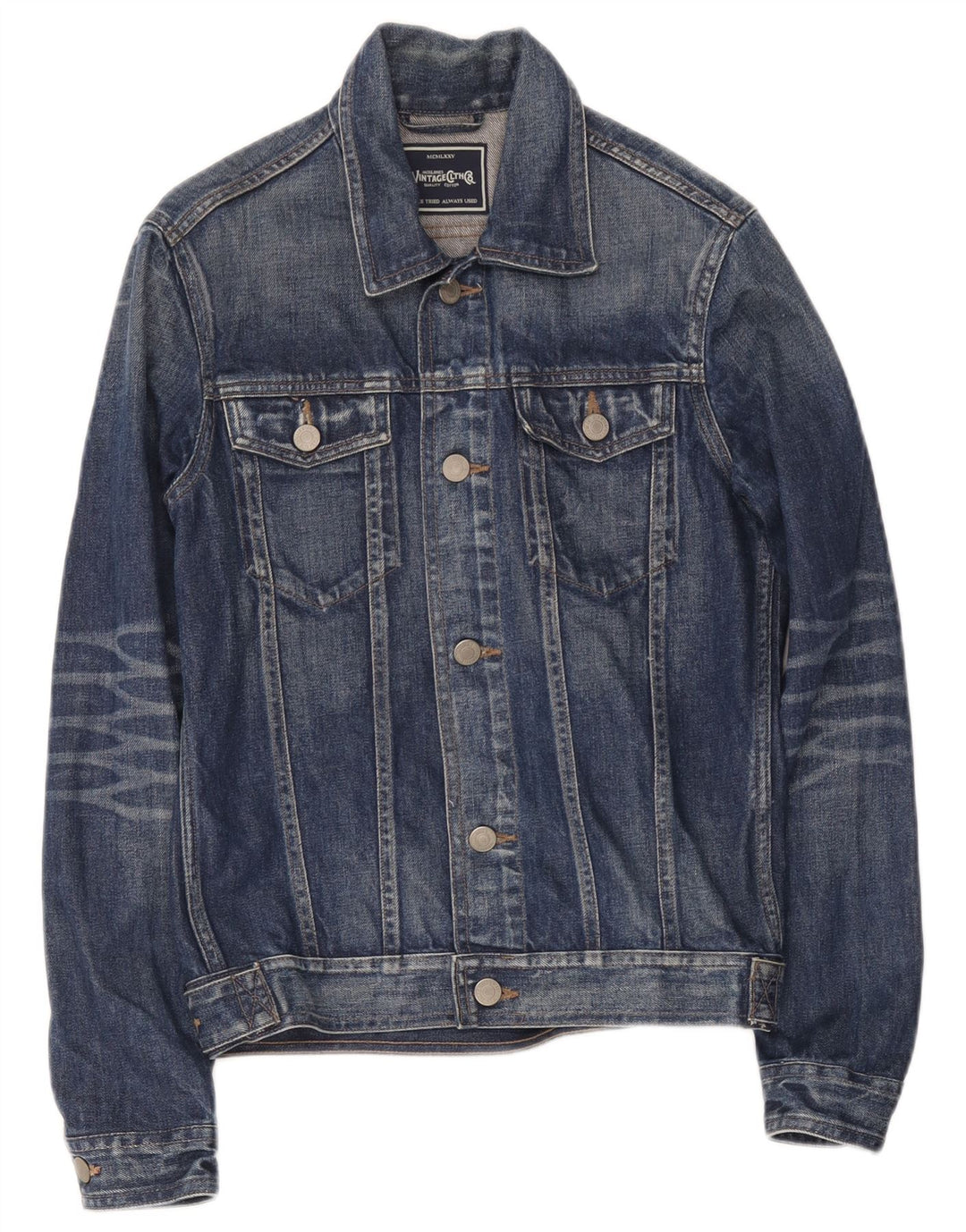 Jack & Jones Γυναικείο Τζιν Μπουφάν UK 36 Small Navy Blue Cotton