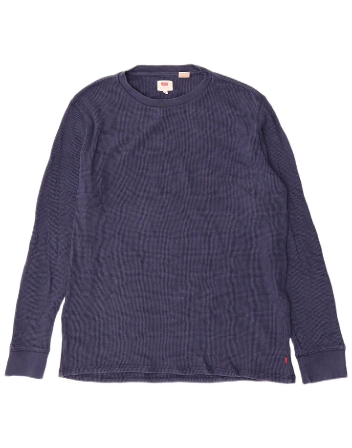 Ανδρικό μπλουζάκι Levi's μακρυμάνικο μεσαίο μπλε βαμβακερό